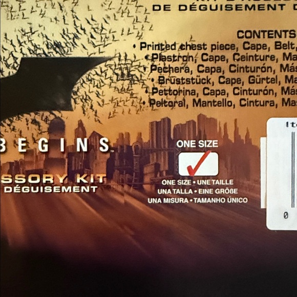 Batman Halloween Costume. Batman Begins costume and accessories. New in box - Picture 7 of 7